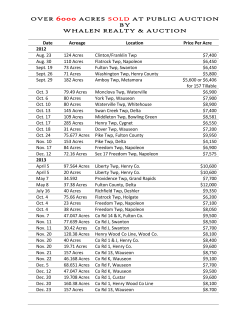 OVER 6000 ACRES SOLD AT PUBLIC AUCTION BY WHALEN