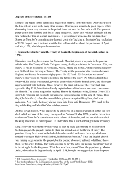 Aspects of the Revolution of 1258