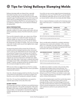 Tips for Using Bullseye Slumping Molds