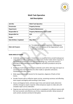 Job description/Person specification