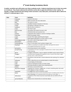5 Grade Reading Vocabulary Words
