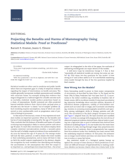 editorial Projecting the Benefits and Harms of