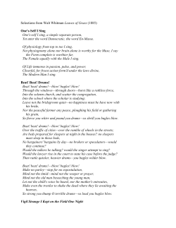 Selections from Walt Whitman Leaves of Grass
