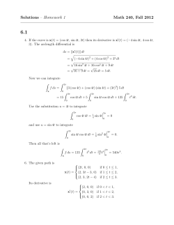 Solutions to homework 1