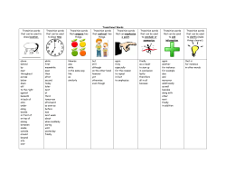 Transitional Words Chart