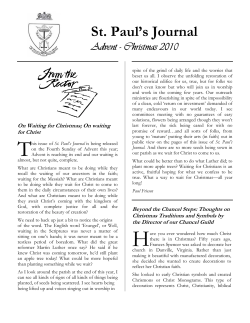 2010 Advent SPJ - St. Paul`s, Halifax