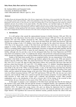 1 Baby-Boom, Baby-Bust and the Great Depression By Andriana