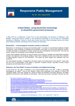 Responsive Public Management n° 85 - July / August 2016