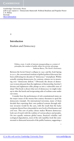 Introduction Realism and Democracy - Beck-Shop