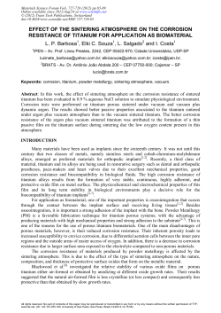 EFFECT OF THE SINTERING ATMOSPHERE ON THE