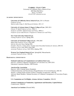 Curriculum Vitae - UC Davis School of Law