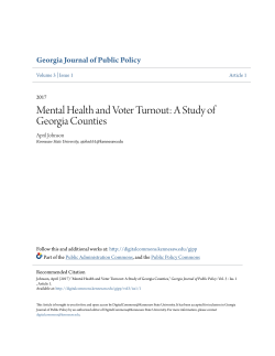 Mental Health and Voter Turnout: A Study of Georgia Counties