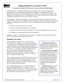 Mapping Repetitive Loss Areas for CRS