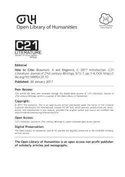 PDF - C21 Literature - Open Library of Humanities