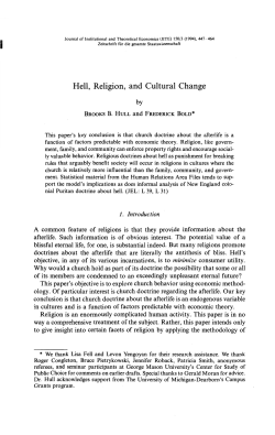Hell, Religion, and Cultural Change - Deep Blue