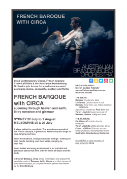 French Baroque with Circa - Australian Brandenburg Orchestra