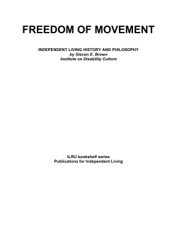 freedom of movement - Center for Independent Living for Western