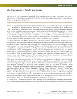 The Encyclopedia of Gender and Society
