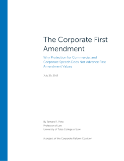 The Corporate First Amendment