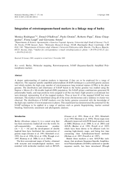 Integration of retrotransposons-based markers in a linkage map of
