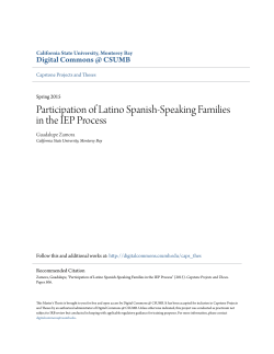 Participation of Latino Spanish-Speaking Families in the IEP Process