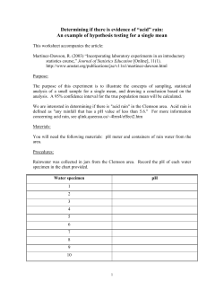 Determining if there is evidence of &ldquo;acid&rdquo; rain