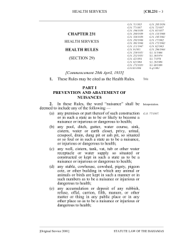 Health Rules - The Bahamas Maritime Authority