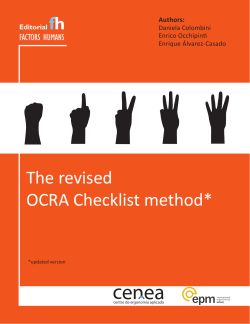 The revised OCRA Checklist method