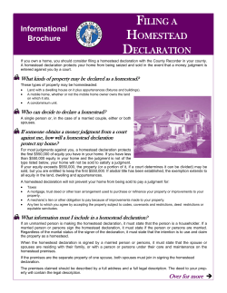 Filing Homestead Declaration
