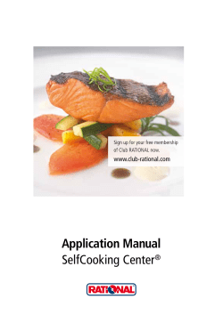 Application Manual SelfCooking Center