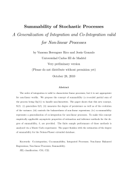 Summability of Stochastic Processes A Generalization of