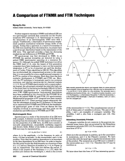 A comparison of FT NMR and FT IR techniques