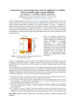 Construction of a virtual temperature sensor for application to a