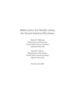 Skilled Labor Job Mobility during the Second Industrial Revolution