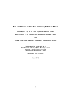 Rural Travel Around an Urban Area