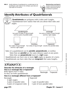 Identify Attributes of Quadrilaterals