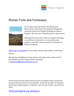 Introductions to Heritage Assets - Roman Forts