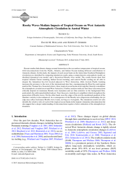 Rossby Waves Mediate Impacts of Tropical Oceans on West