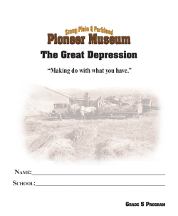 The Great Depression - Stony Plain and Parkland Pioneer Museum