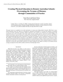 Creating Physical Education in Remote Australian Schools