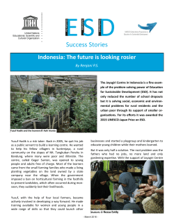 the future is looking rosier - UNESDOC