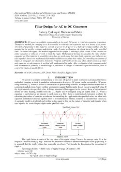 Filter Design for AC to DC Converter