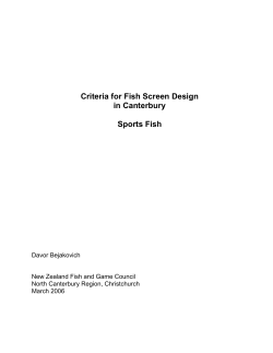 Appendix two: Criteria for fish screen design in Canterbury for sports