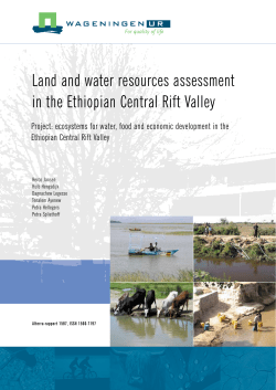 Land and water resources assessment in the Ethiopian Central Rift