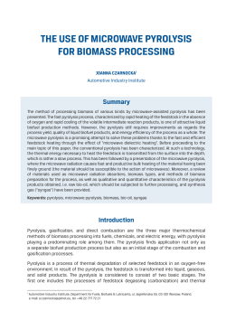 the use of microwave pyrolysis for biomass processing