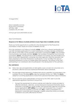 IoT Alliance Australia - Productivity Commission