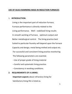 use of silica ramming mass in induction furnaces