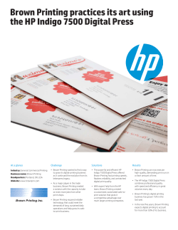HP Indigo 7500 Digital Press | IT Case Study | Brown Printing | HP