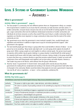 level 5 systems of government learning workbook – answers