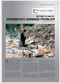 indonesia`s garbage problem - Indonesian Netherlands Association